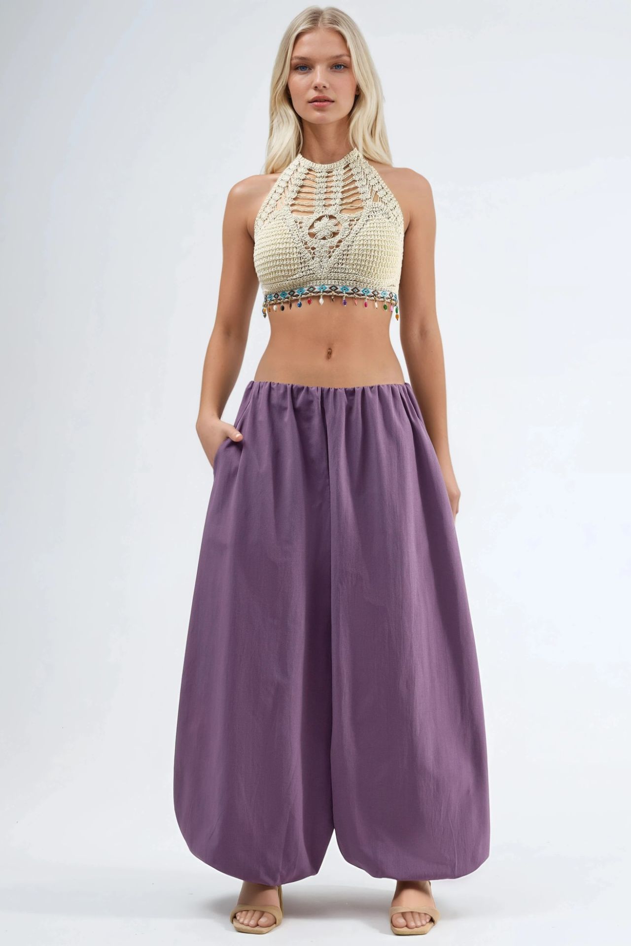 BUSEM Elastic Waist Balloon Pants 6