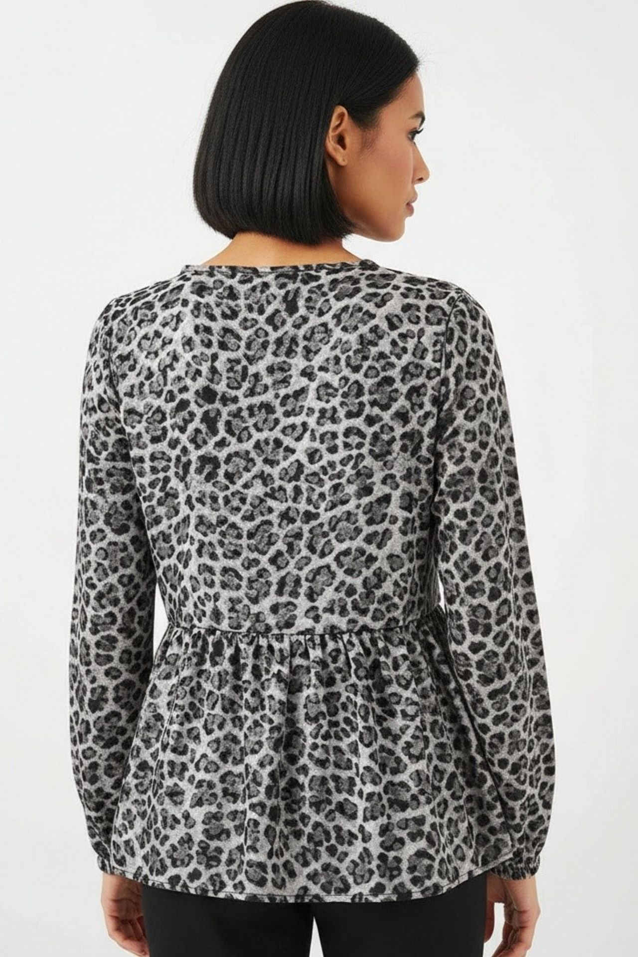 BDART Printed Siphon Long Sleeve Blouse with Binding Detail 4