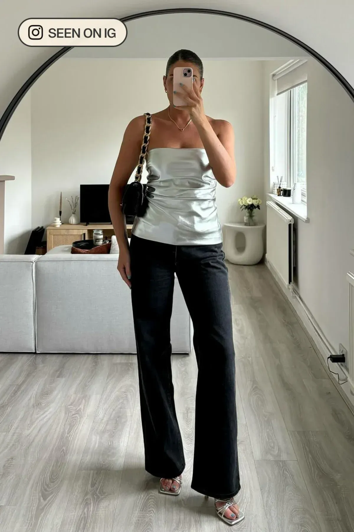 Strapless Metallic Top 5