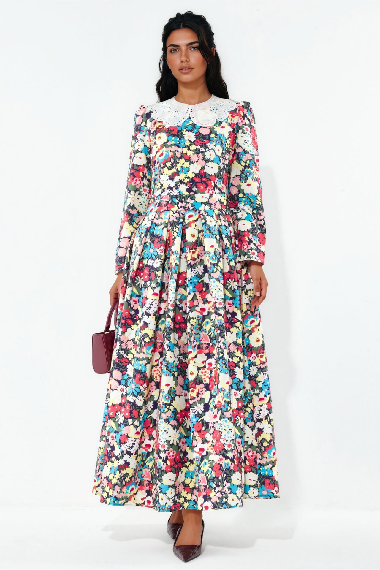 MSN Floral A-line Maxi Dress