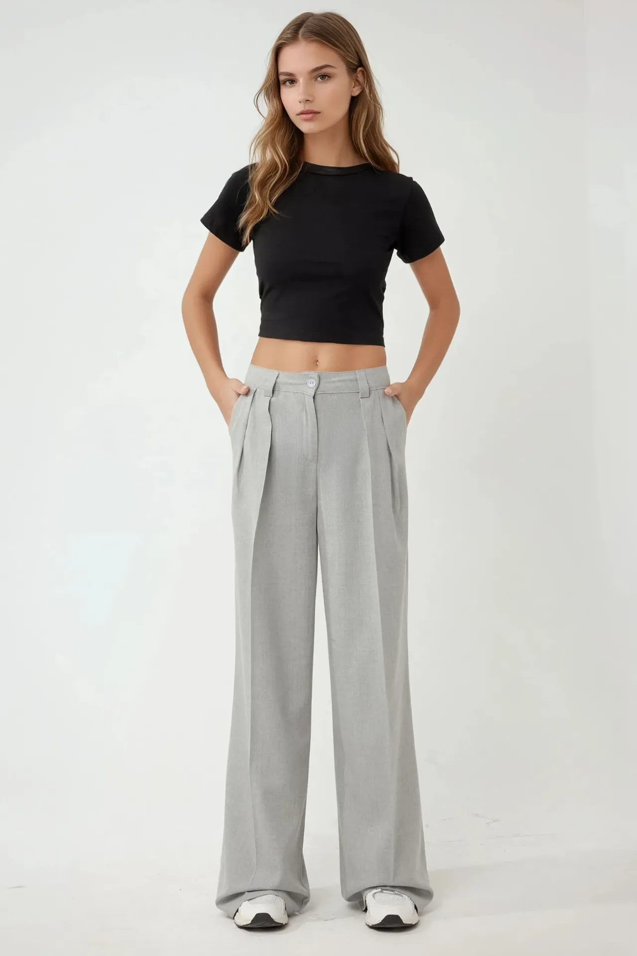 High Waist Palazzo Wide Leg Pants