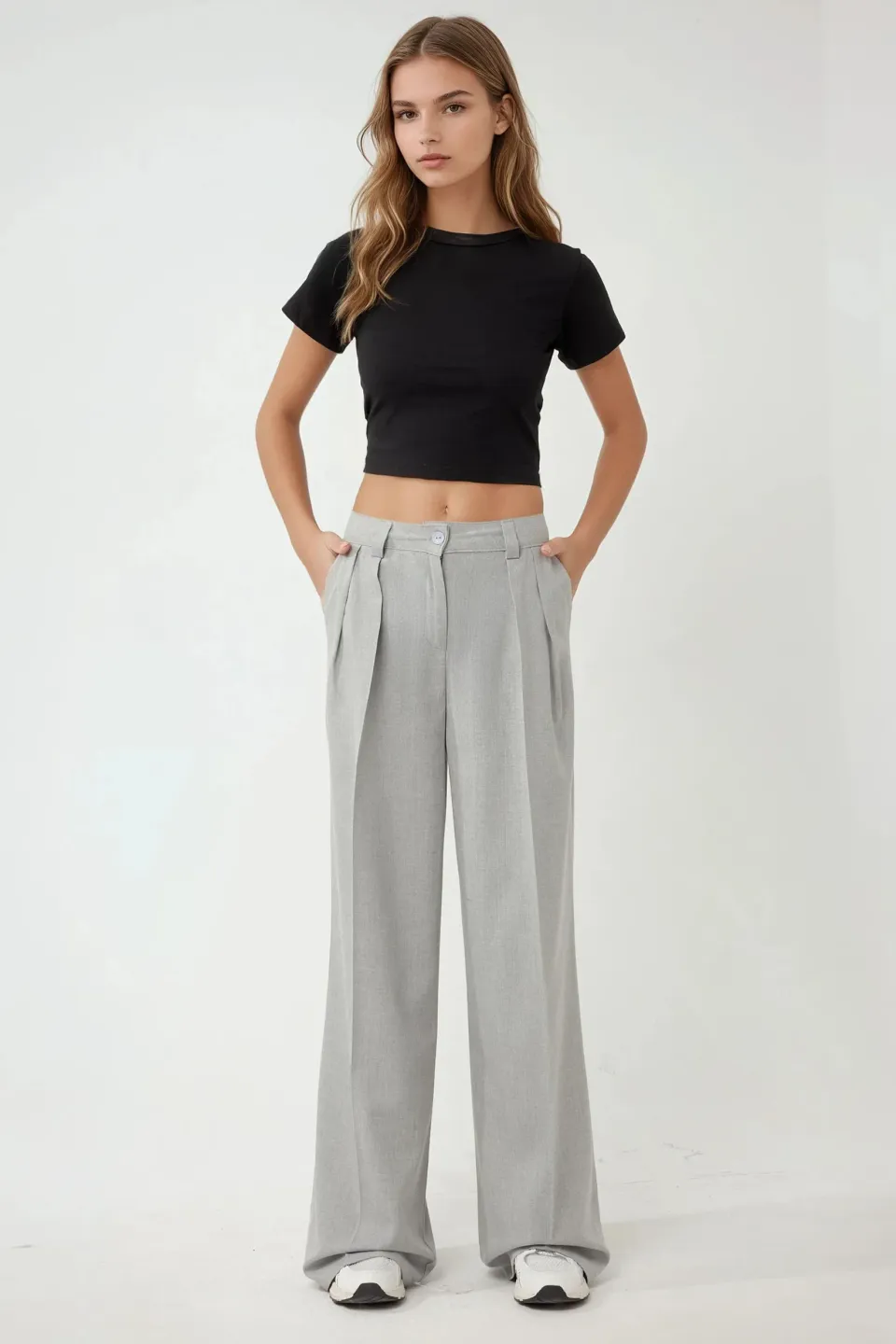 High Waist Palazzo Wide Leg Pants
