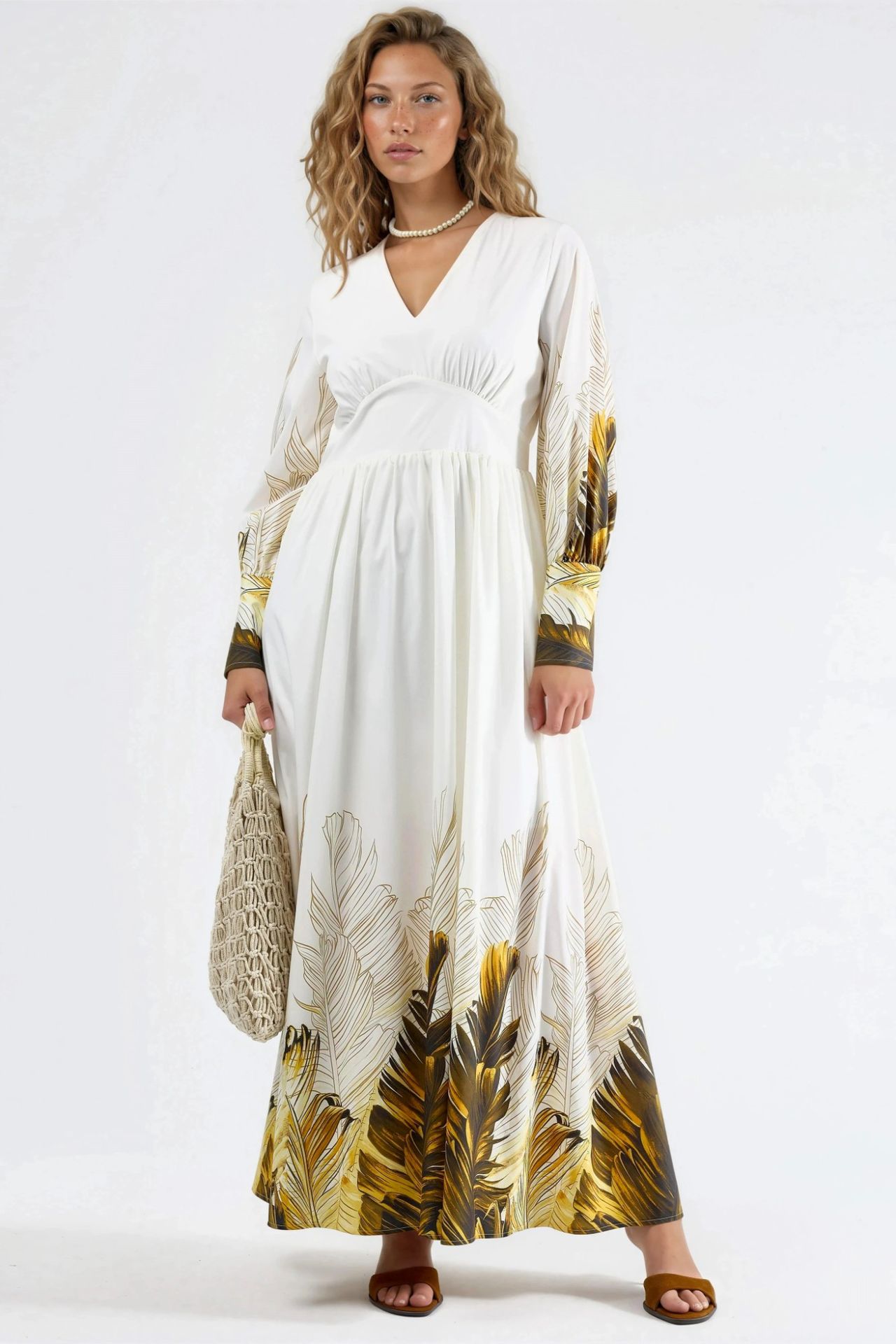 MSN Tropical Floral Print Maxi Dress 1