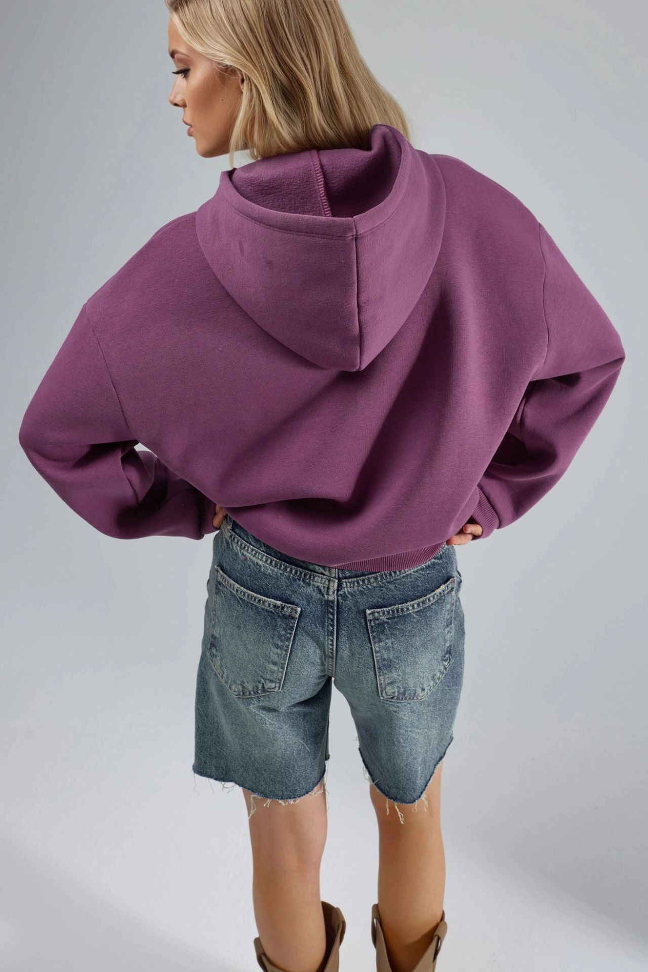 BUSEM Oversized Printed Hooded Sweatshirt 2