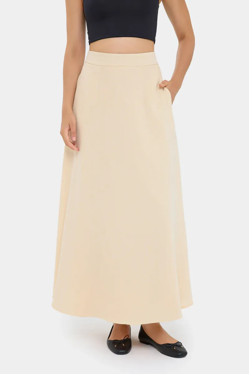 High-Waist Maxi Skirt with Zipper 2