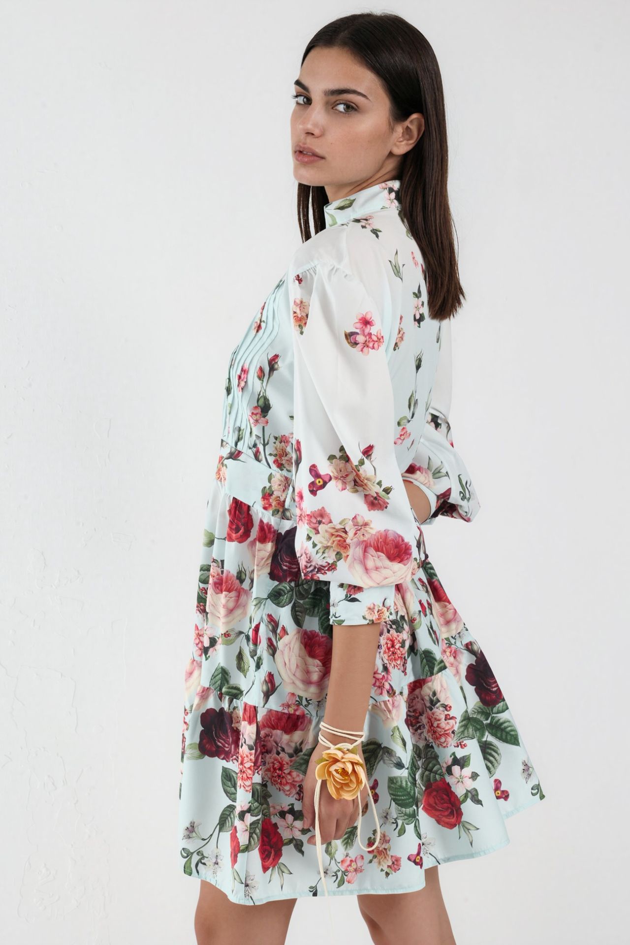 MSN Printed Long-Sleeve A-Line Mini Dress 2