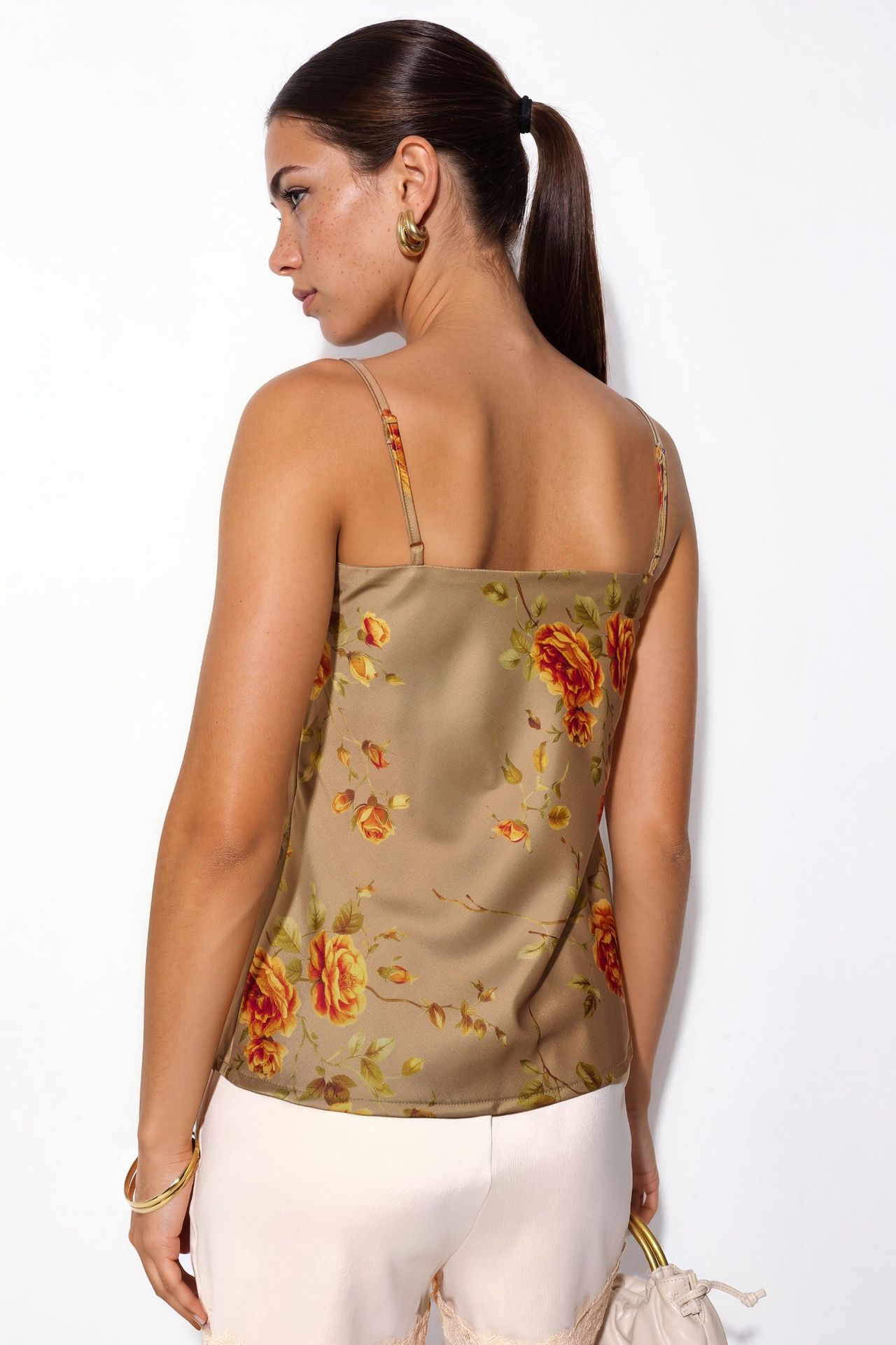 Floral Satin Top 4
