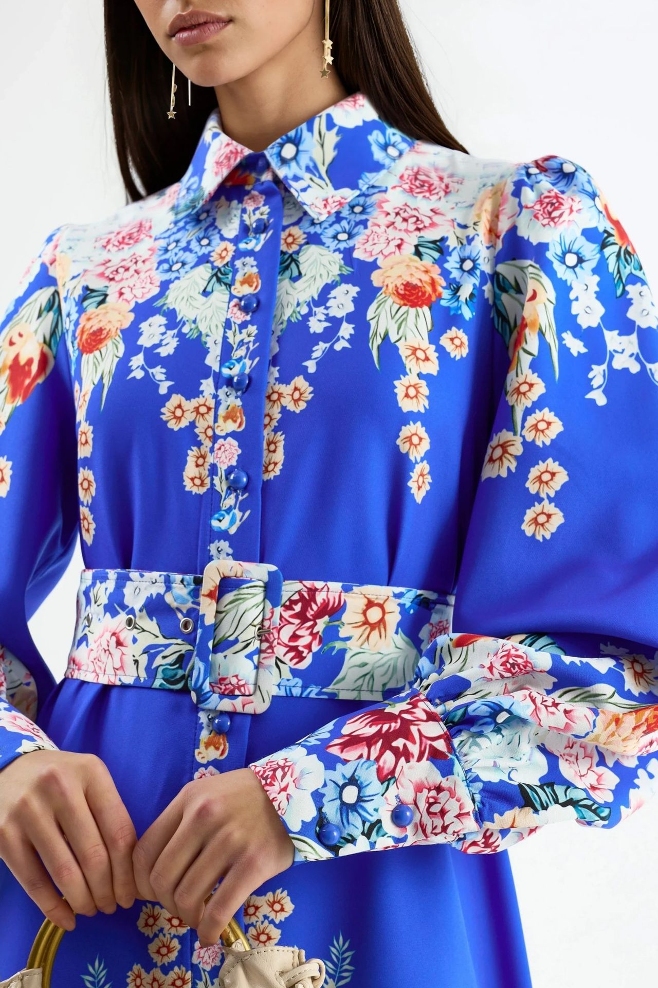 MSN Floral Maxi Dress with Button Closure 6