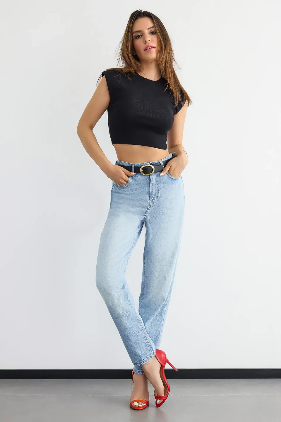 Ribbed Cap Sleeve Cropped Top