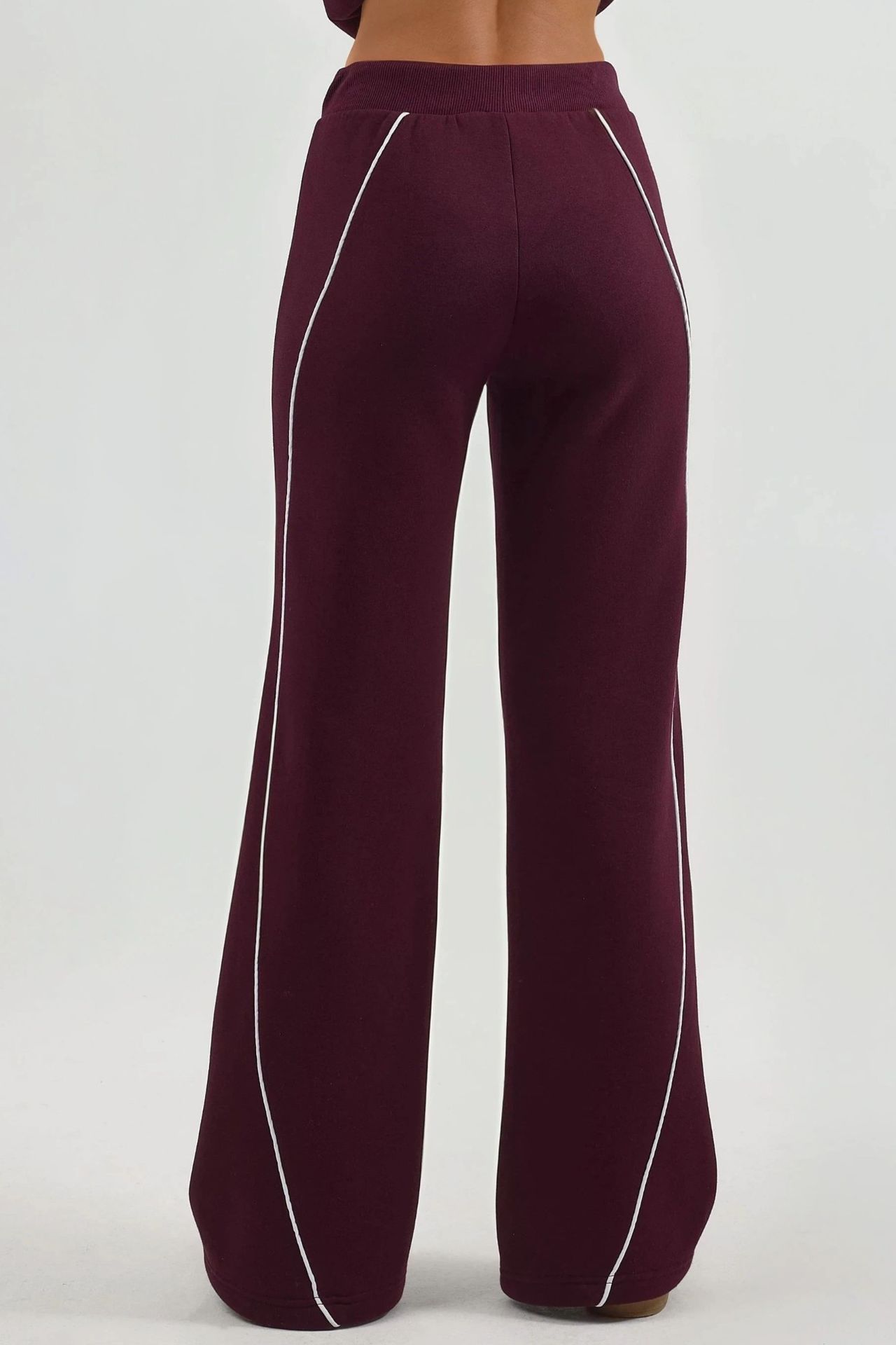 BUSEM Contrast Binding Wide Leg Sweatpants with Drawstring 3