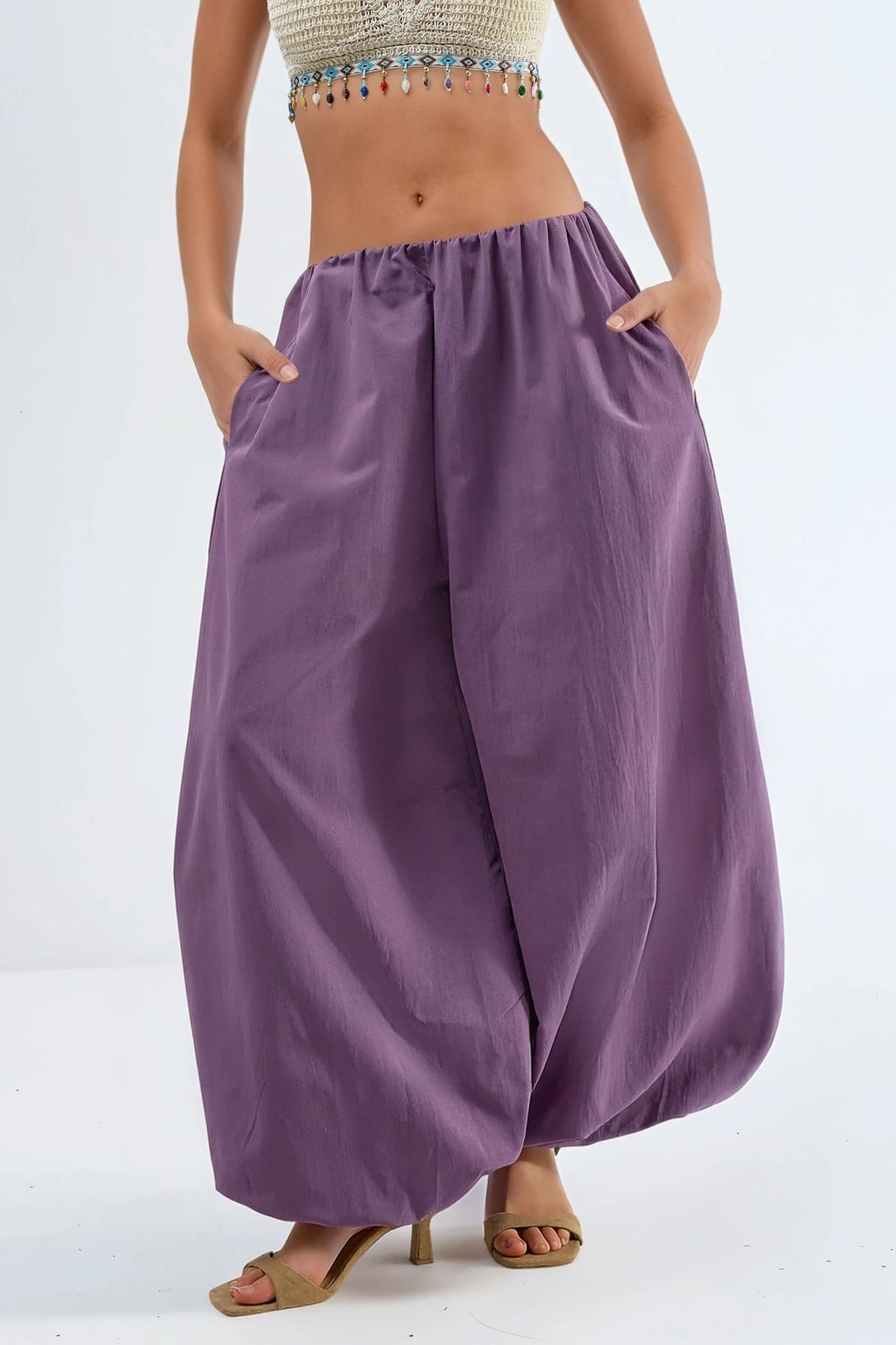 BUSEM Elastic Waist Balloon Pants 1