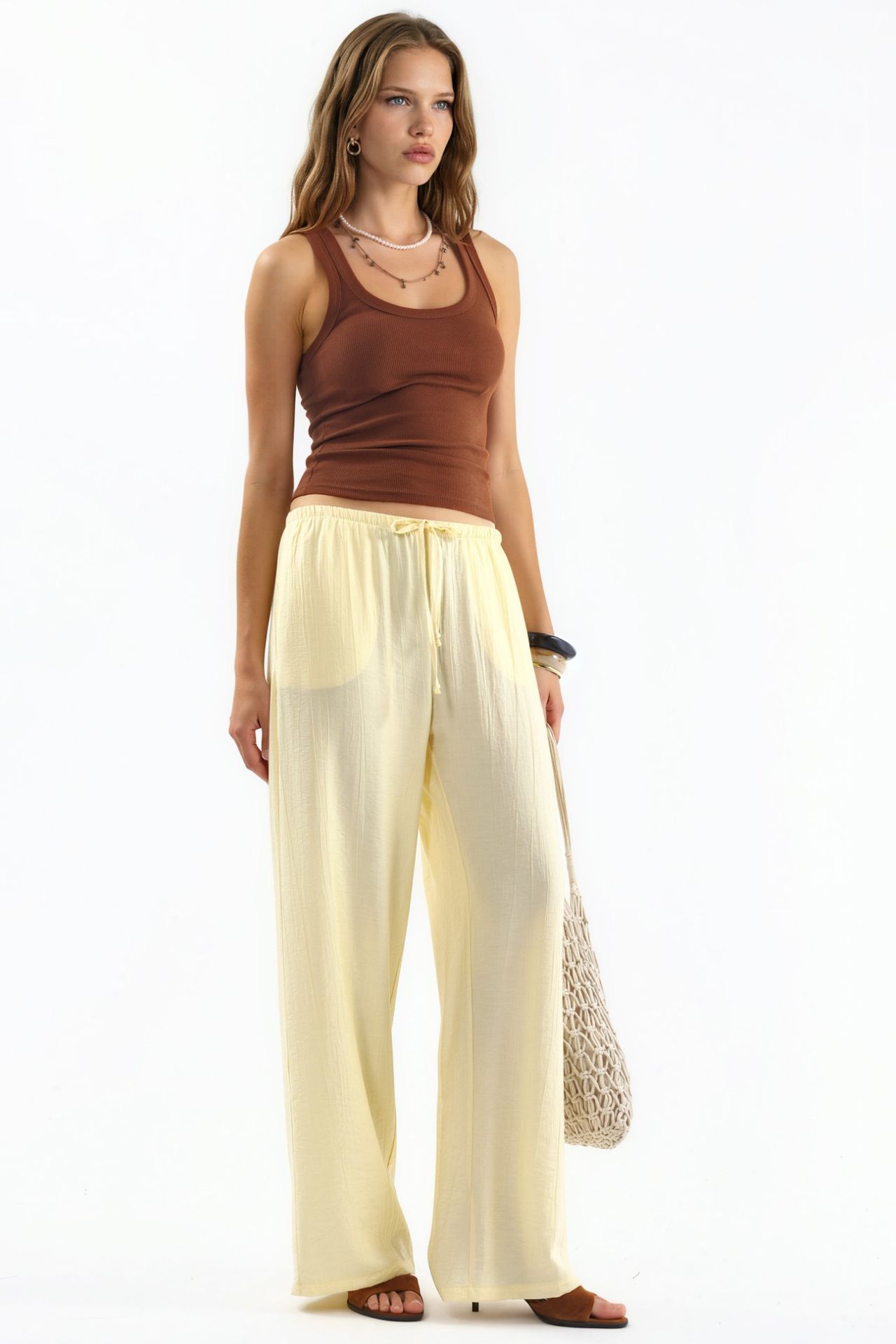 BUSEM Women's Wide-Leg Woven Trousers 5