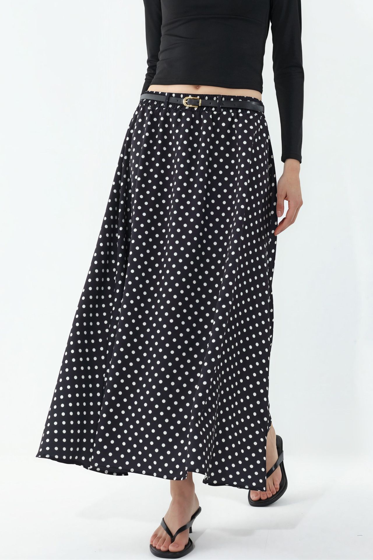 BDART High-Waist Polka Dot Maxi Skirt 1