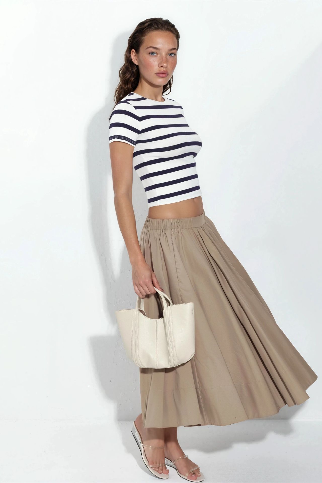 BUSEM Striped Crew Neck Basic T-Shirt 2