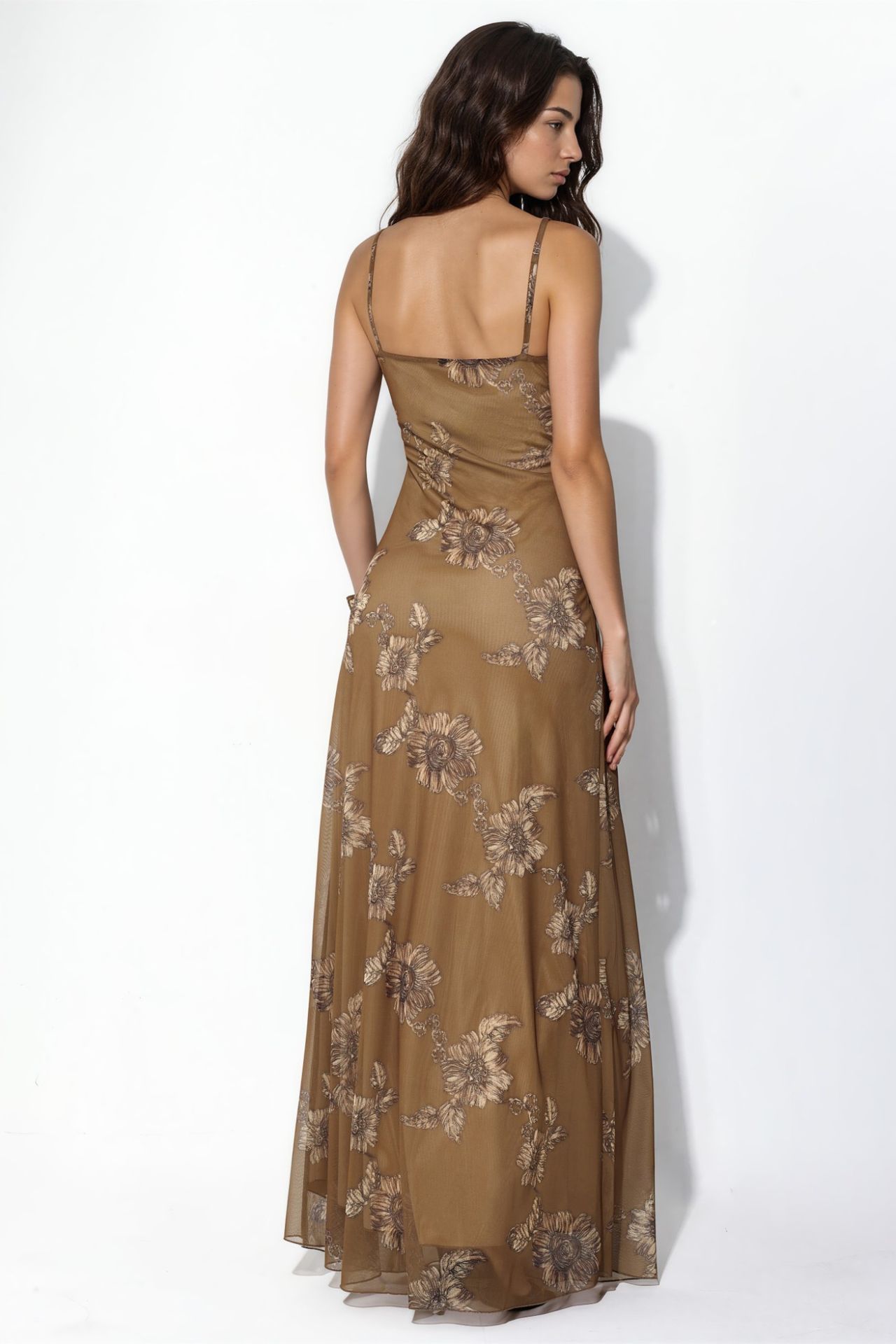 Flower Mesh Maxi Dress 5