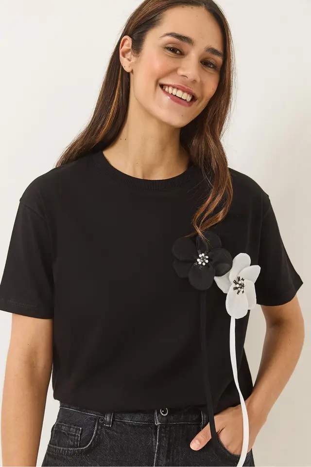 LUCCI Flowering Print Short Sleeve T-Shirt