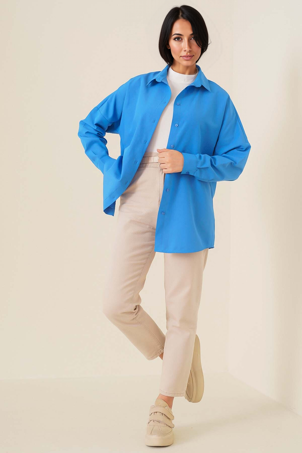 BDART Relaxed Fit Poplin Shirt with Button Closure 2