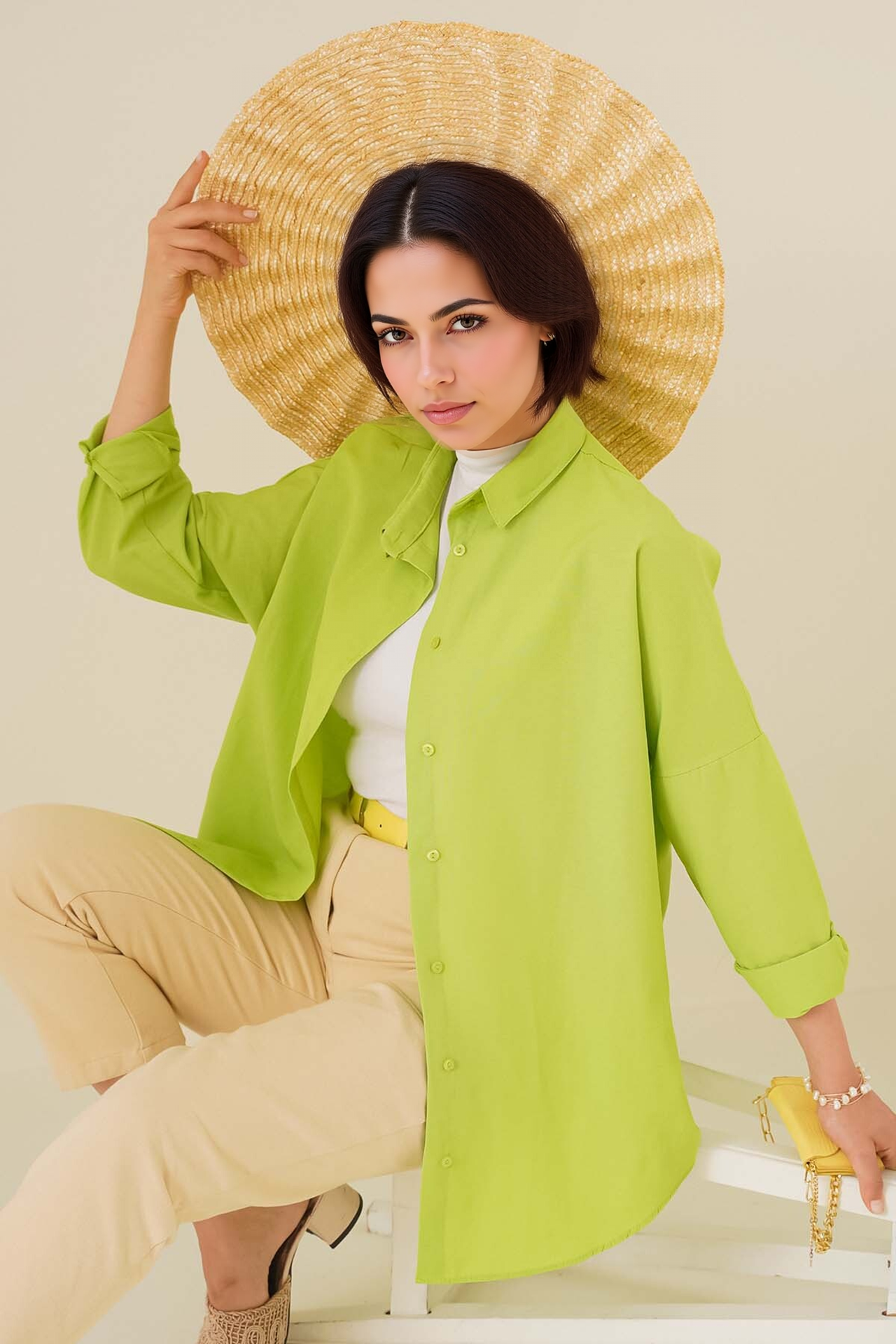 BDART Relaxed Fit Poplin Shirt with Button Closure 3