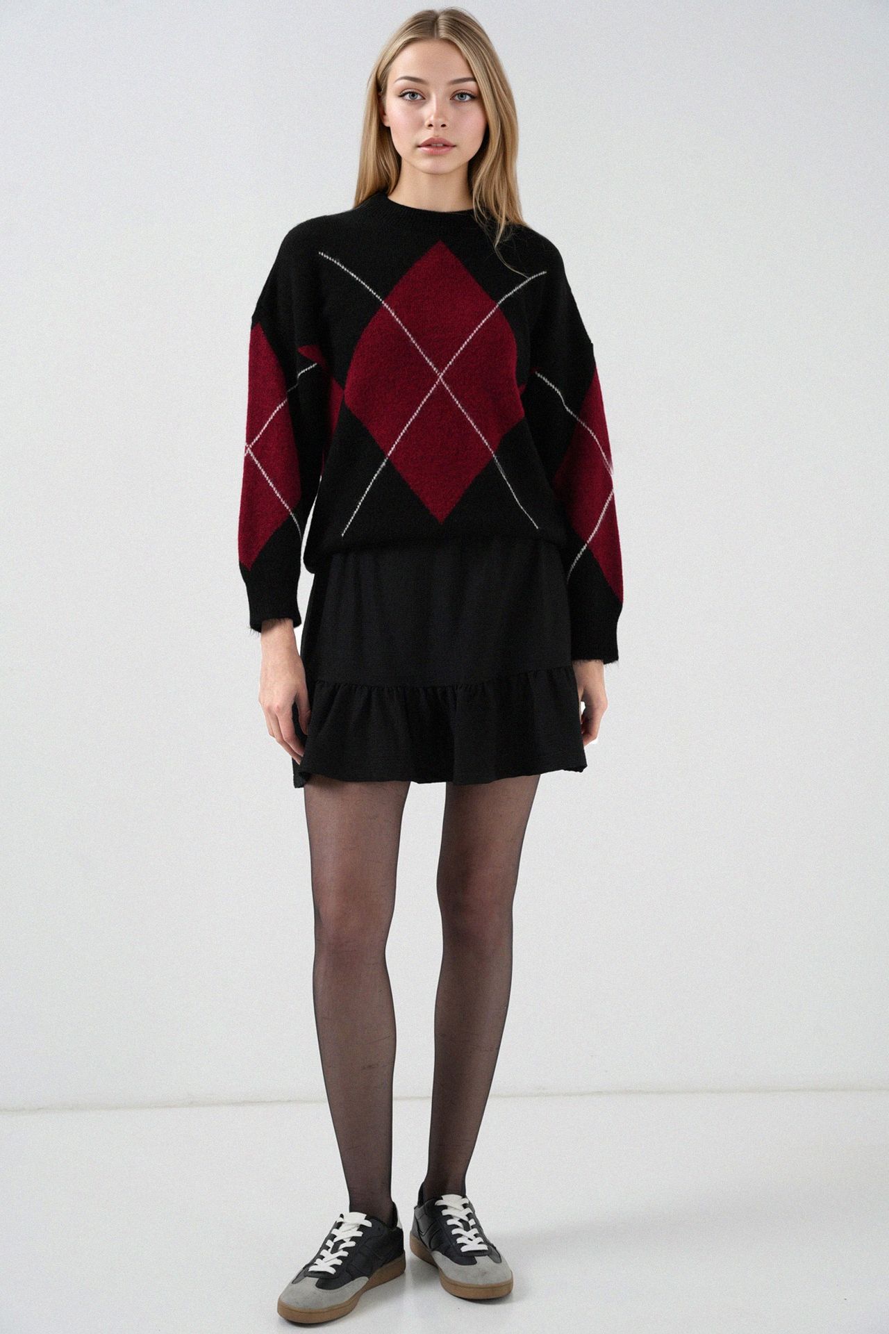 BDART Textured Mini Knit Skirt with Ruffle Detail 3