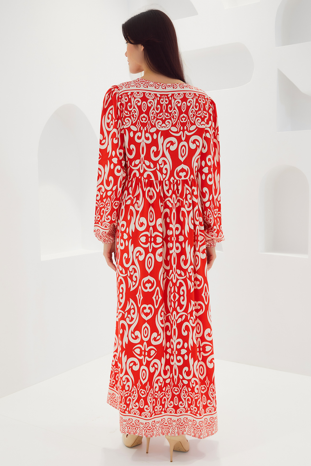 BDART Patterned Maxi Dress with Tie Detail 4