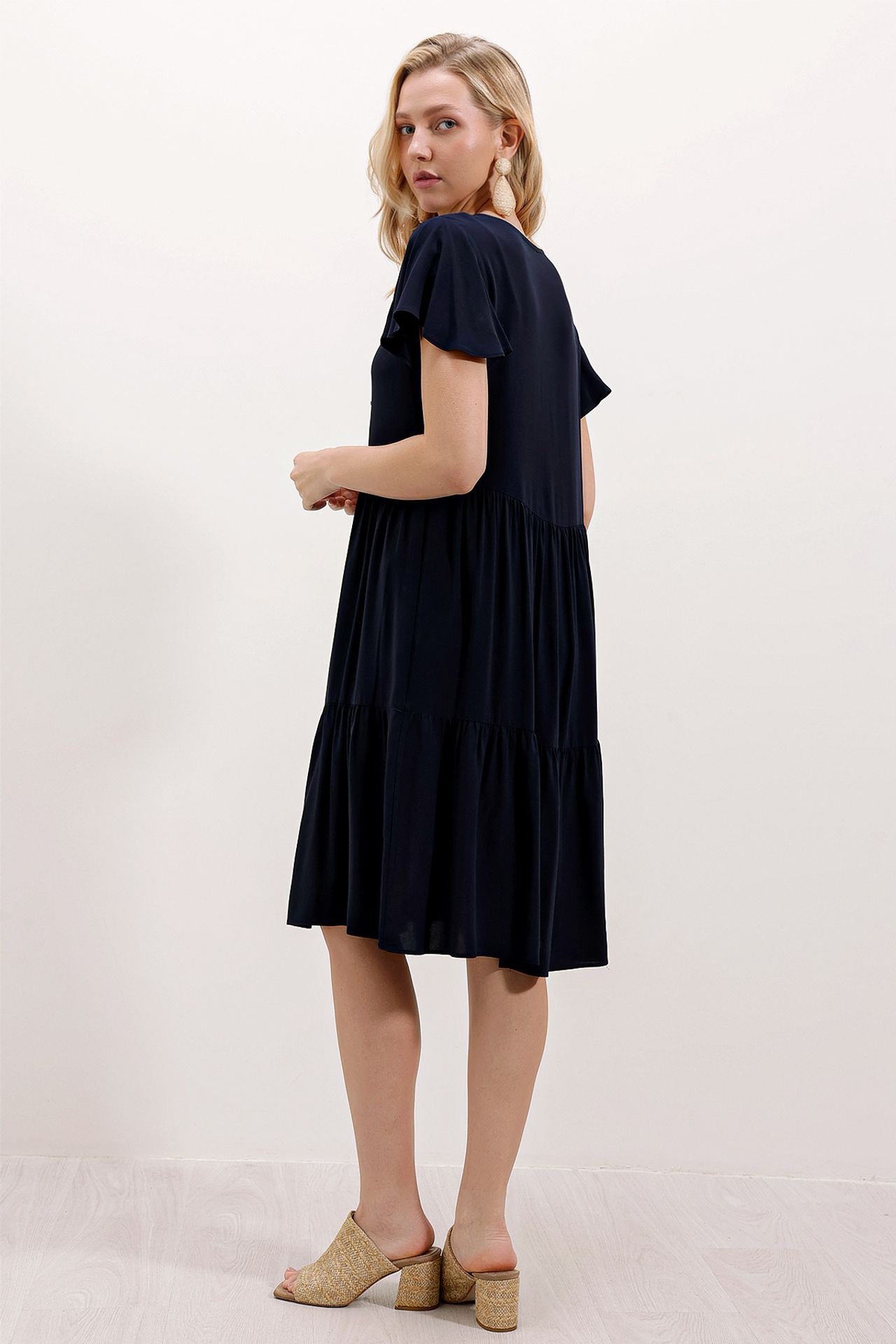 BDART V-Neck Frilly Mini Dress with Bow 4