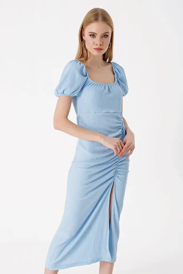 BDART Ribbed Square Neck Midi Bodycon Dress