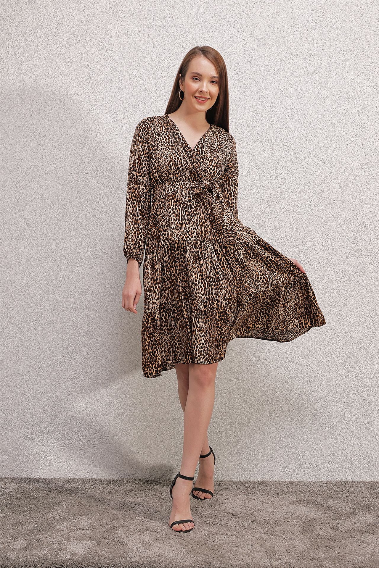BDART Leopard Print Midi Dress with Bow 2