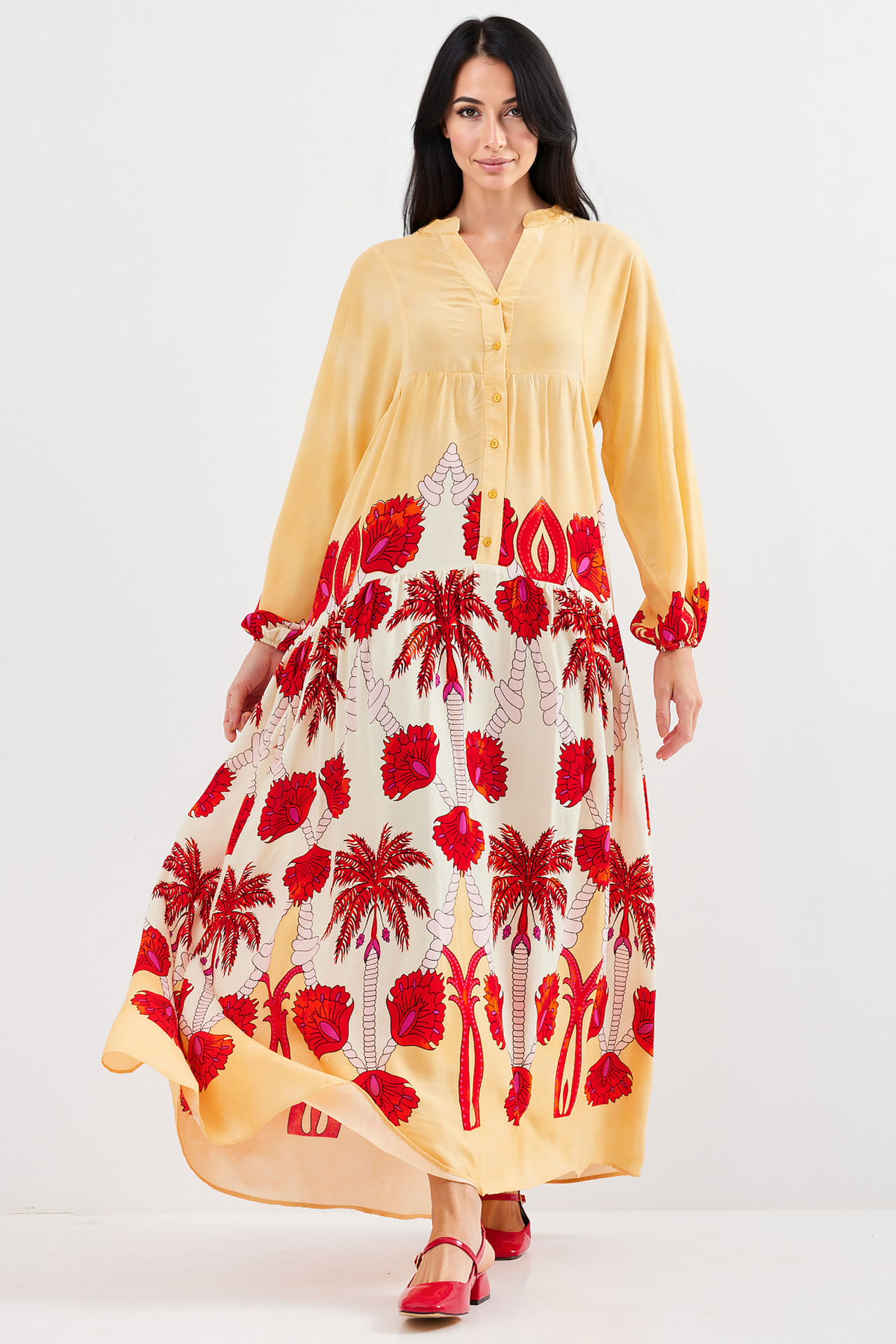 BDART Printed V-Neck Maxi Dress 2