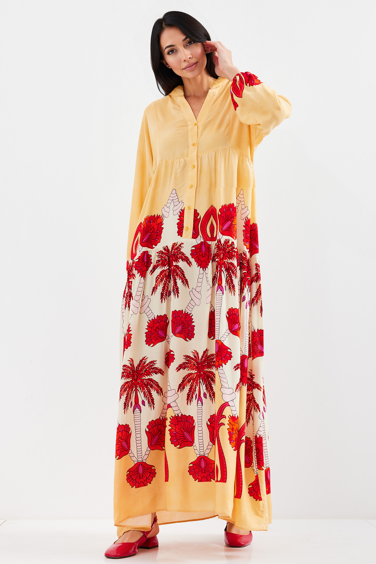 BDART Printed V-Neck Maxi Dress 3