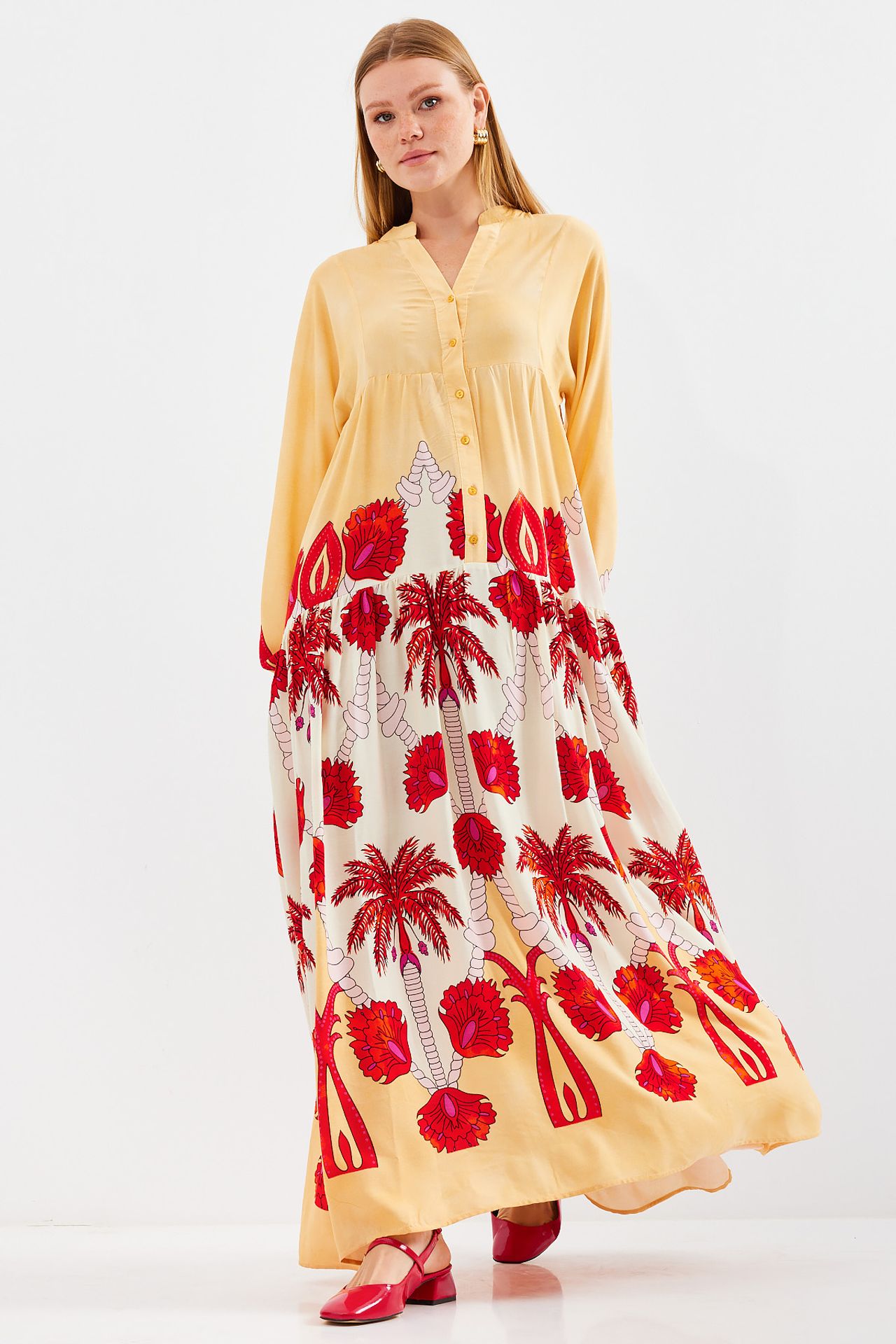 BDART Printed V-Neck Maxi Dress 4