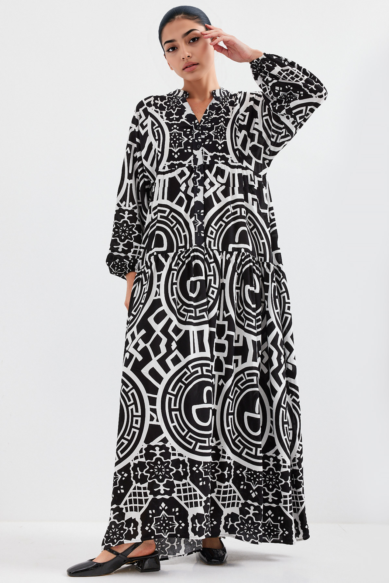 BDART Printed V-Neck Maxi Dress 2