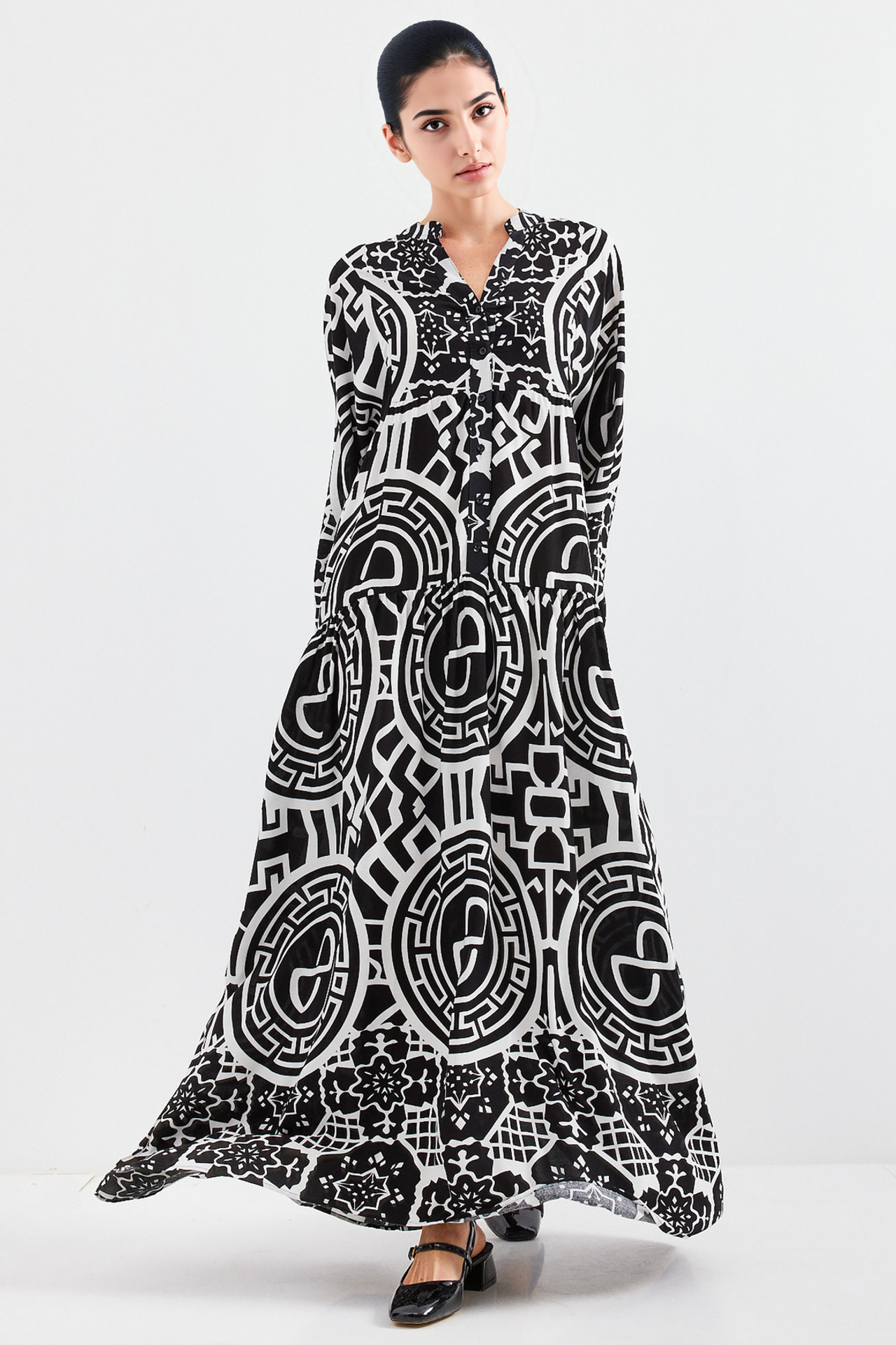 BDART Printed V-Neck Maxi Dress 4