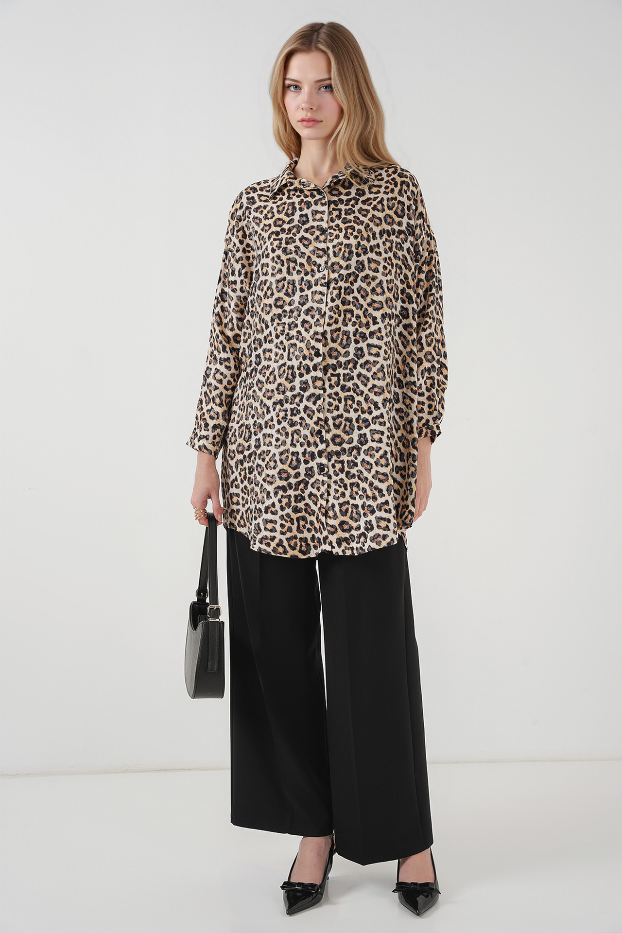 BDART Leopard Print Long Sleeve Button-Up Shirt 2