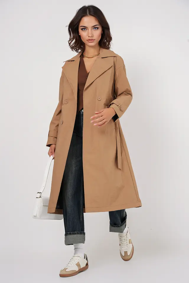 BDART Double Breasted Long Trench Coat