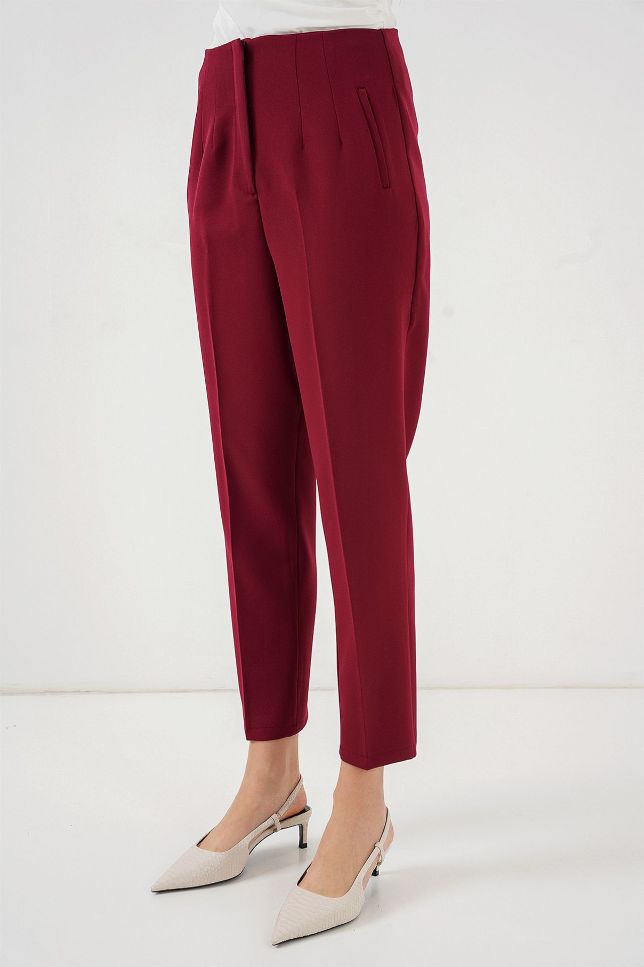 BDART High Waist Slim Fit Ankle Length Crepe Pants 2