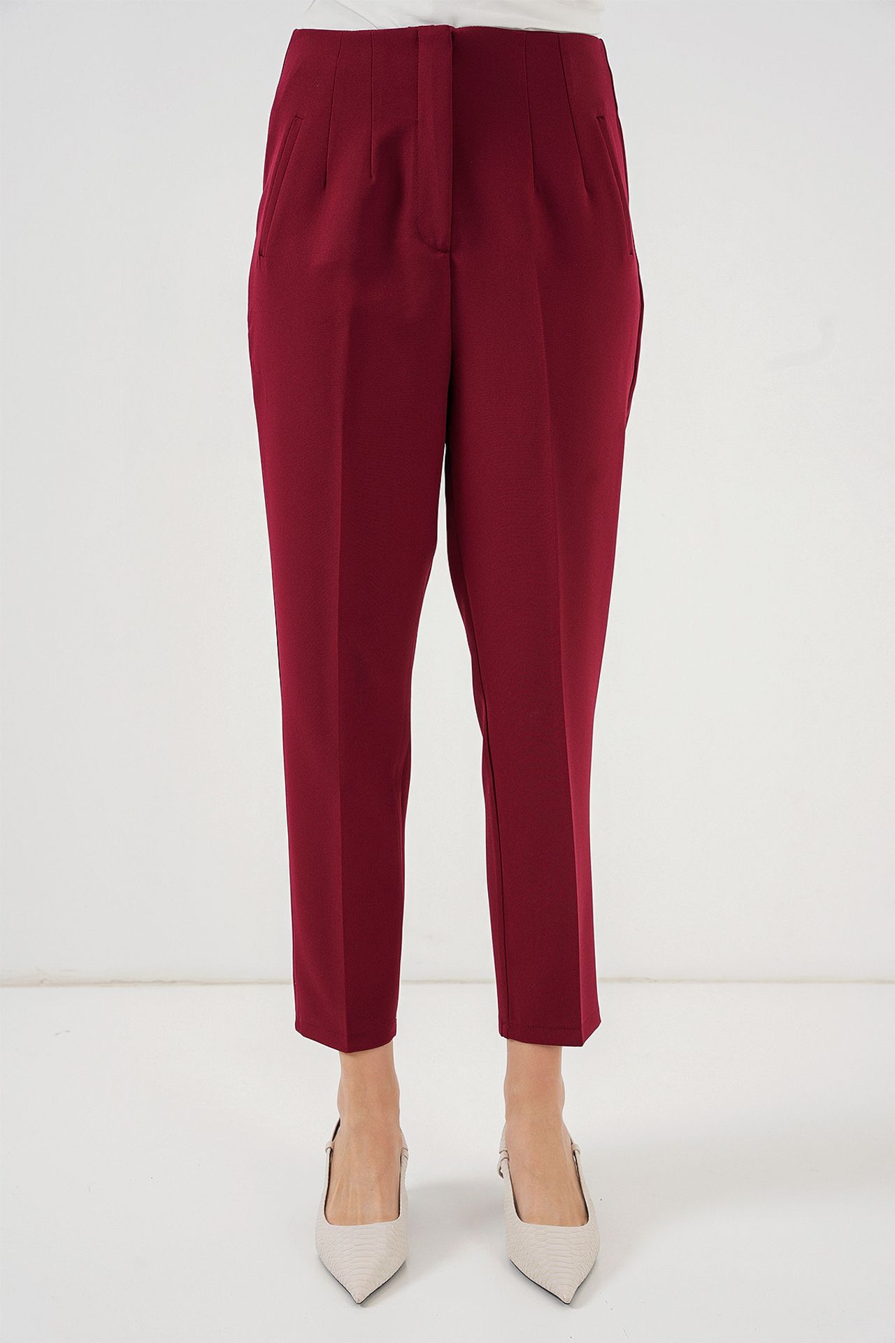 BDART High Waist Slim Fit Ankle Length Crepe Pants 4