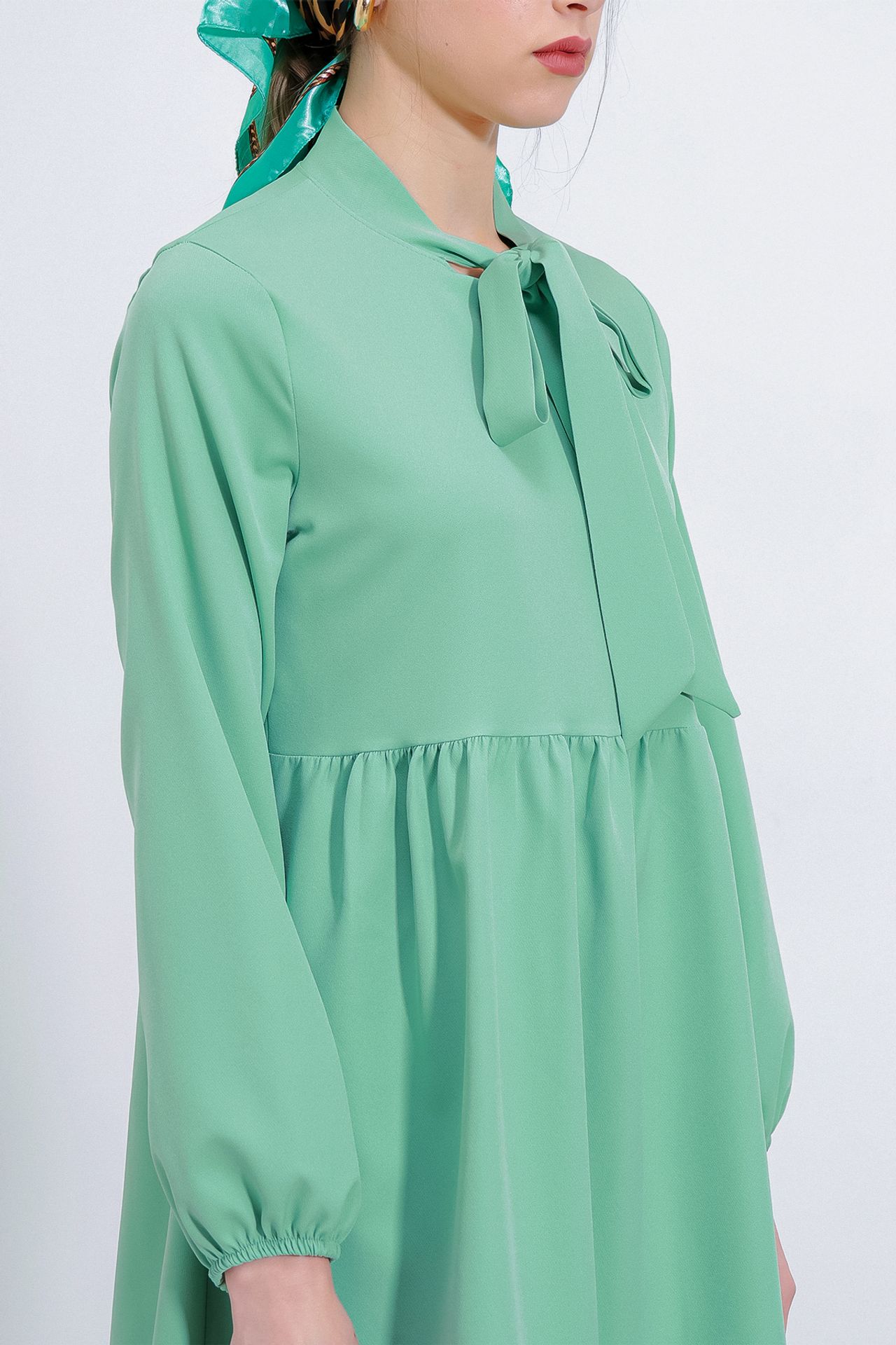 BDART Long Tunic and Pants Two-Piece Set with Shirt Collar