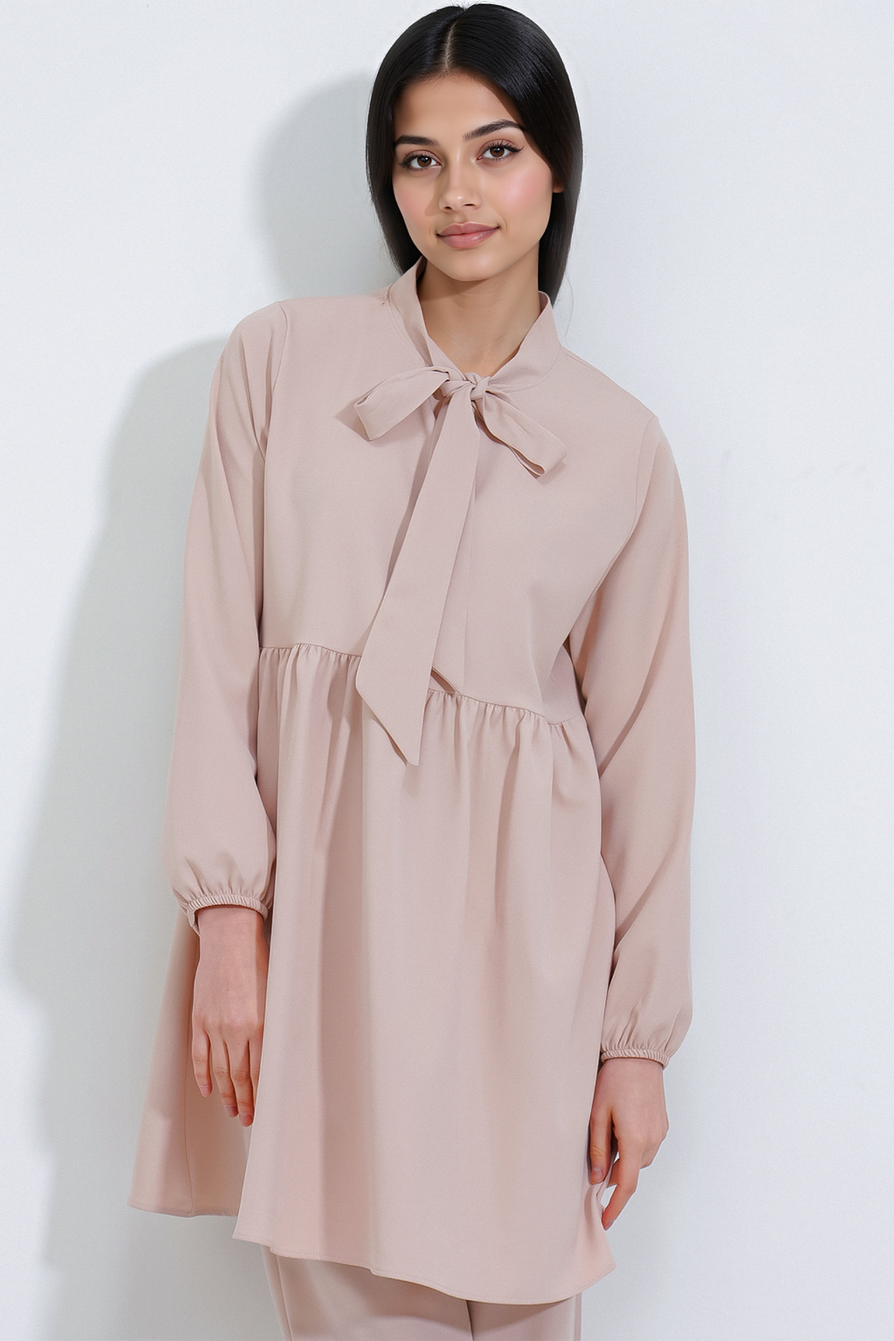 BDART Long Tunic and Pants Two-Piece Set with Shirt Collar 2