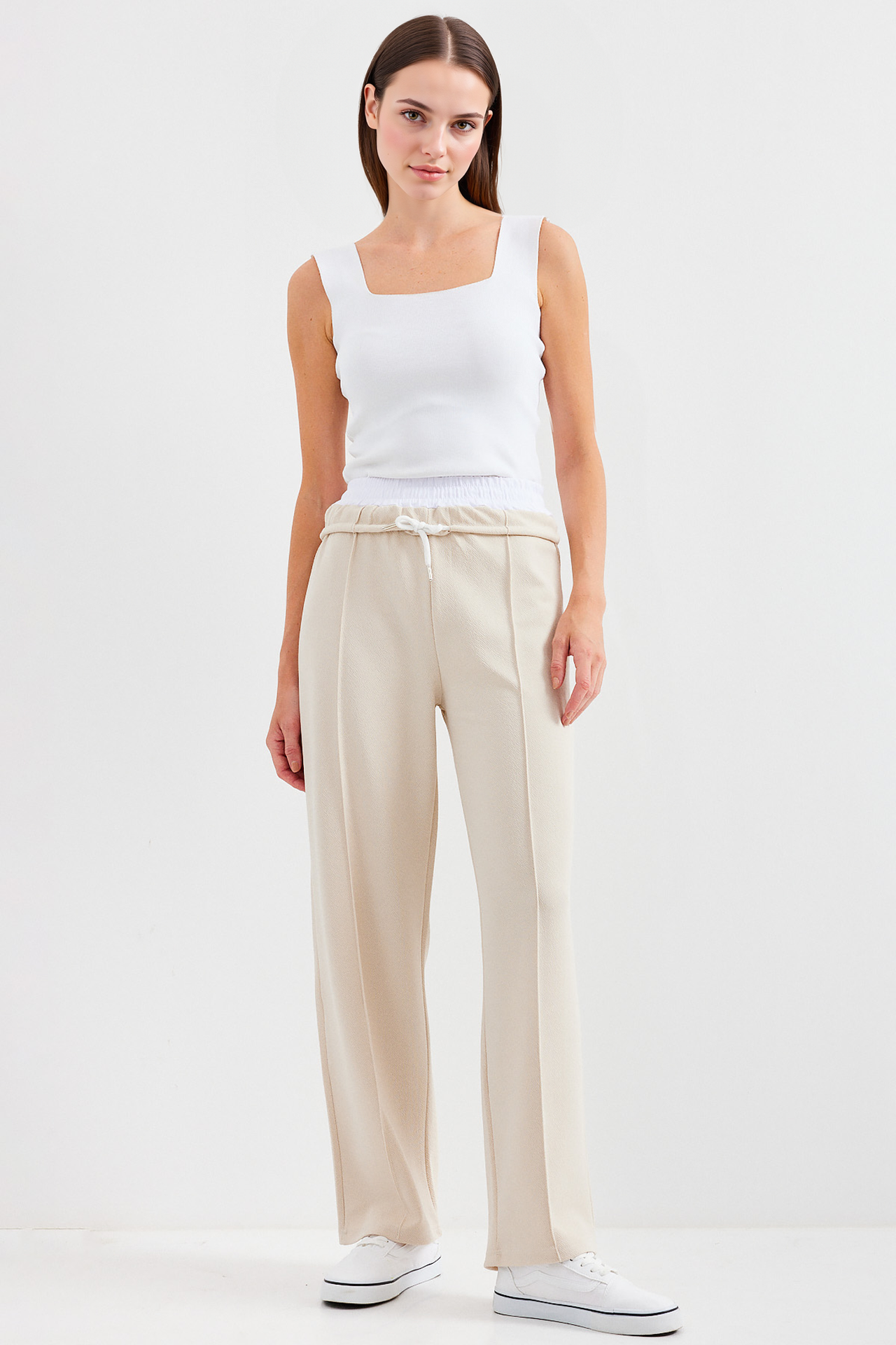 BDART Textured Cropped Wide Leg Jogger Pants 1