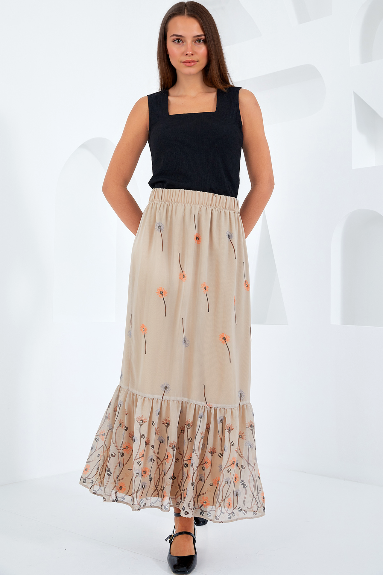 BDART Floral Print Maxi Skirt 1