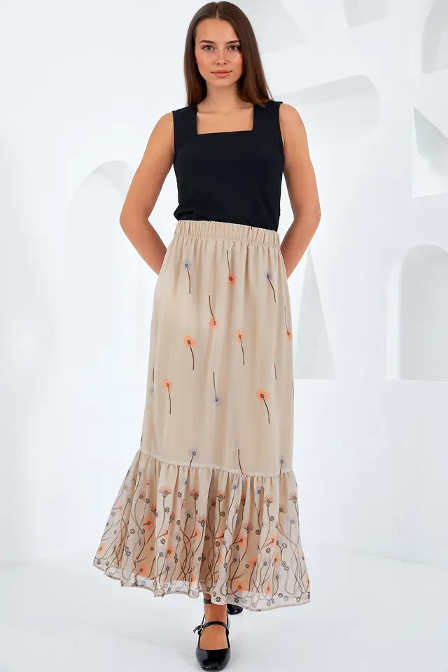 BDART Floral Print Maxi Skirt