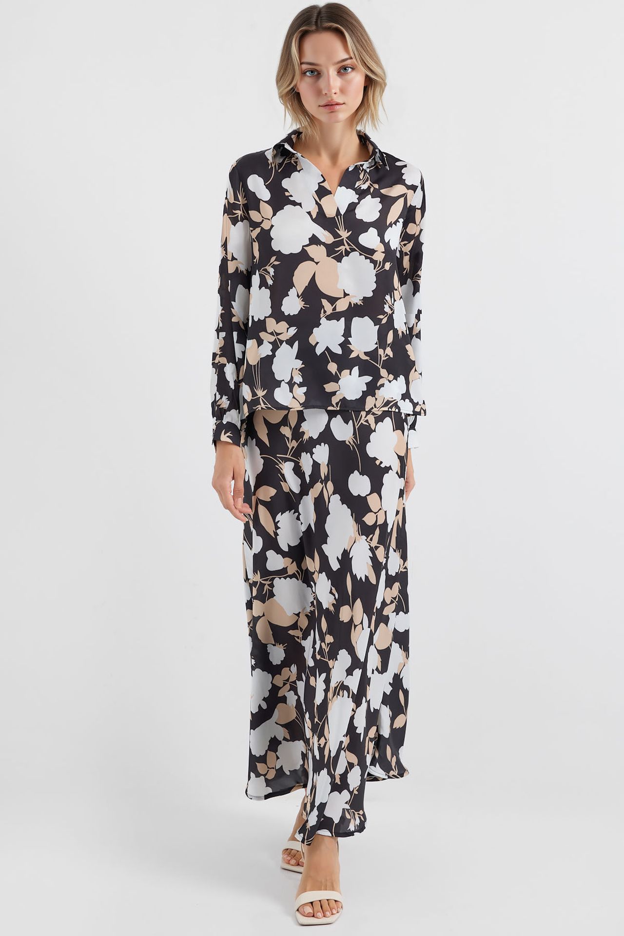 BDART Long Sleeve Floral Two-Piece Coord Set 1