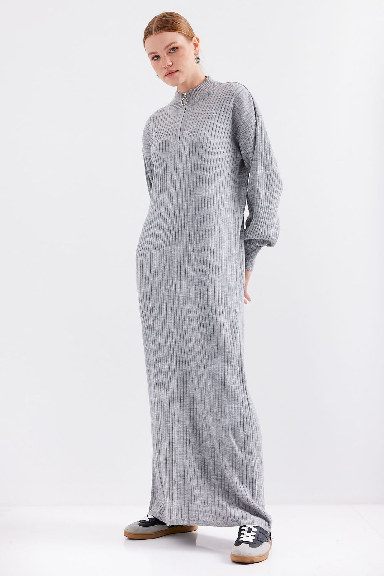 BDART Textured Knit Dress with Half Turtleneck and Zipper 2