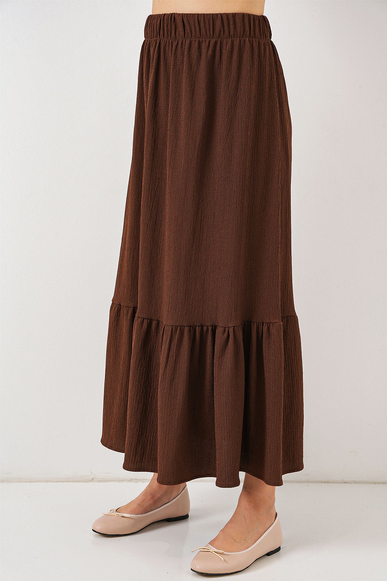 BDART Textured Maxi Knit Skirt with Elastic Waist 2