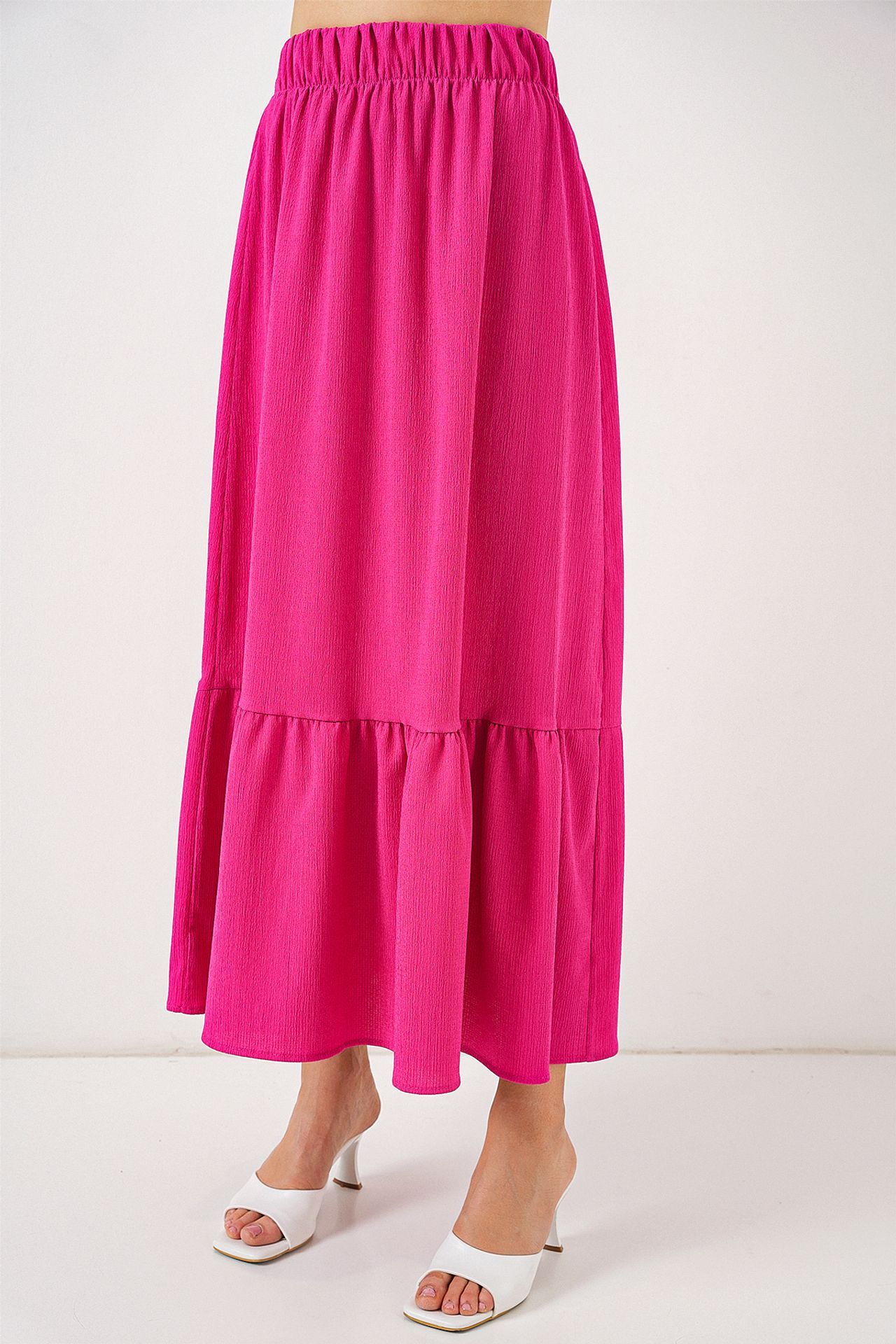 BDART Textured Maxi Knit Skirt with Elastic Waist 2