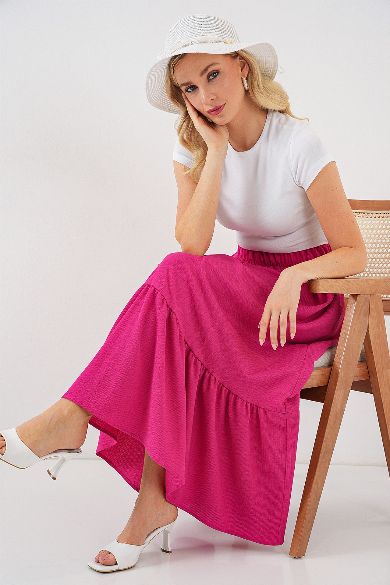BDART Textured Maxi Knit Skirt with Elastic Waist 3
