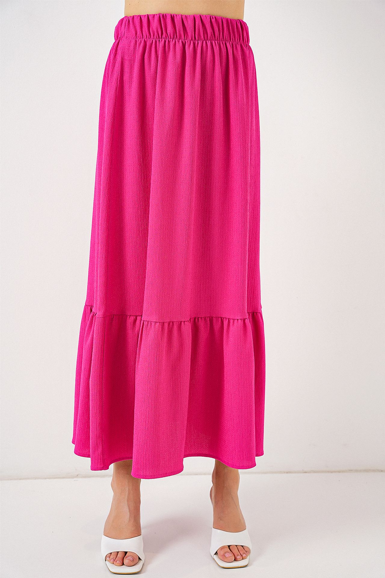 BDART Textured Maxi Knit Skirt with Elastic Waist 4