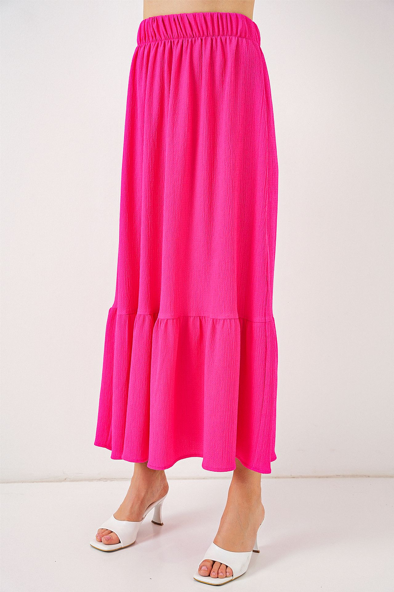 BDART Textured Maxi Knit Skirt with Elastic Waist 2