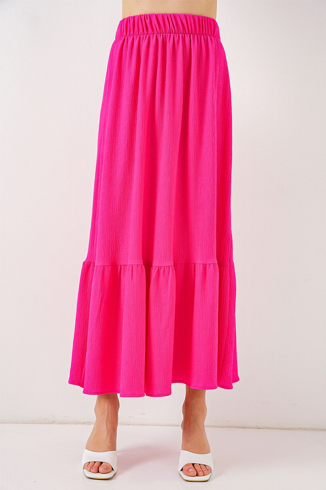BDART Textured Maxi Knit Skirt with Elastic Waist 4