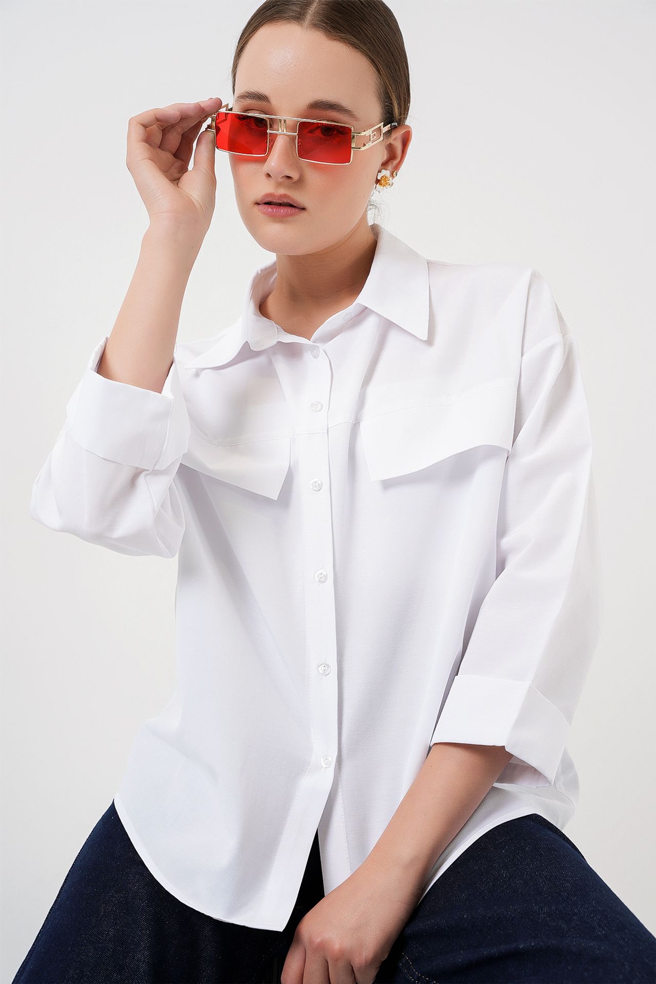 BDART Loose Fit Poplin Shirt with Pocket 3